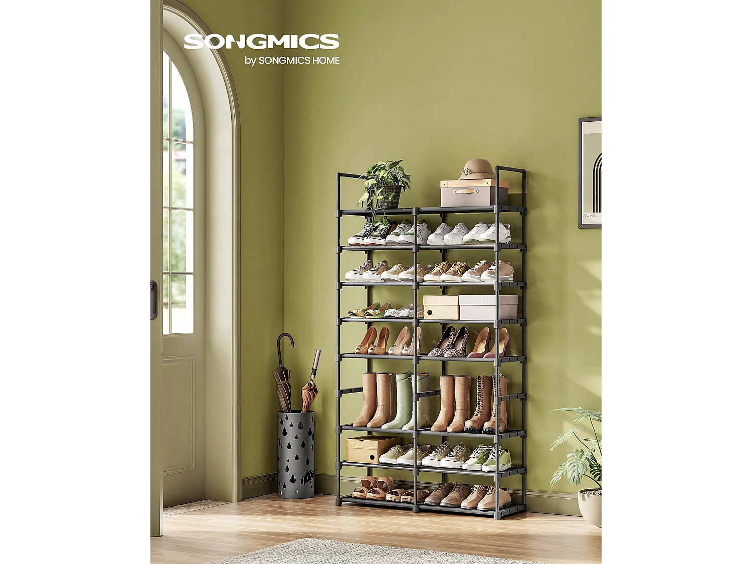 Meuble à chaussures 86,9x29,5x157,6 cm noir