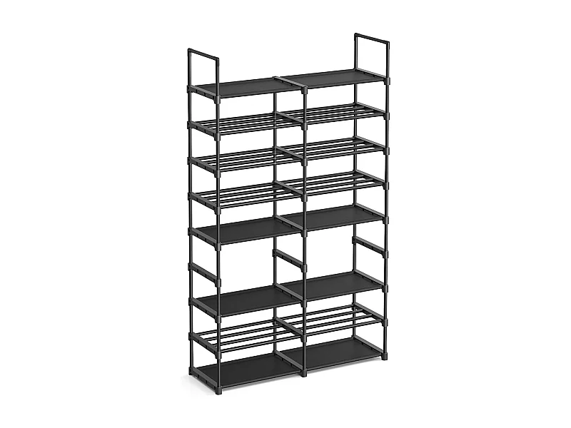 Meuble à chaussures 86,9x29,5x157,6 cm noir