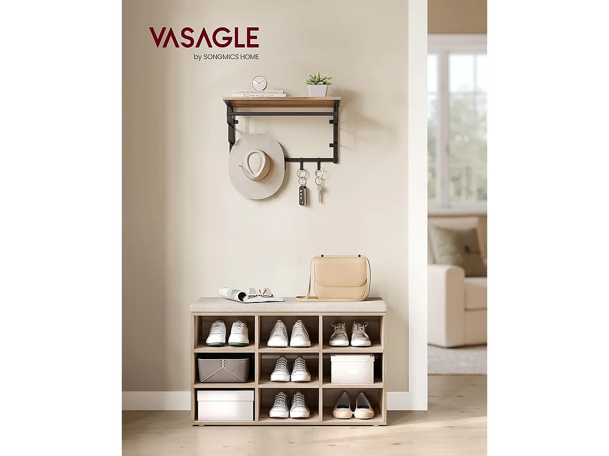 Schuhbank 30,3x78,5x48 cm braun