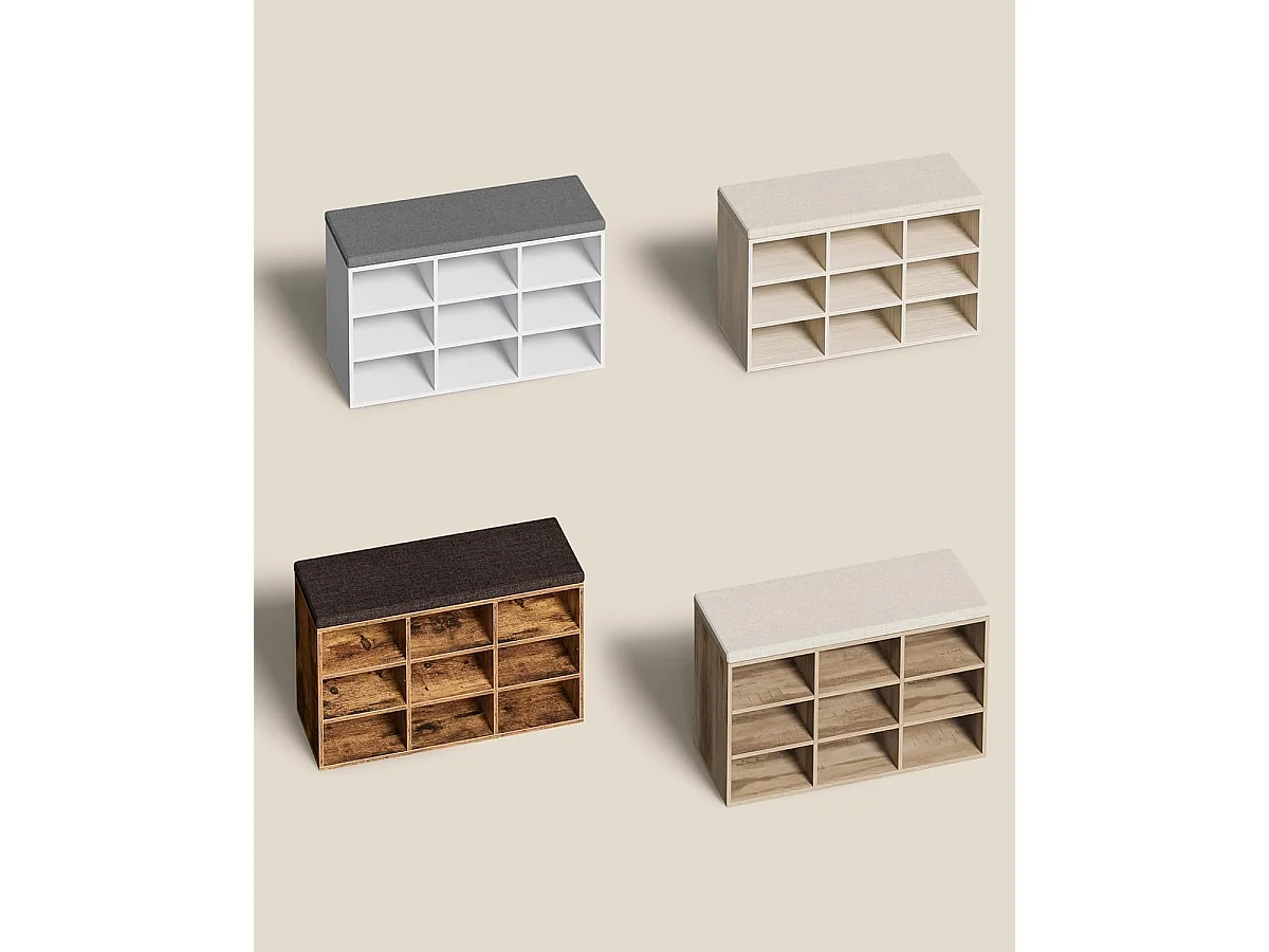 Schuhbank 30,3x78,5x48 cm braun