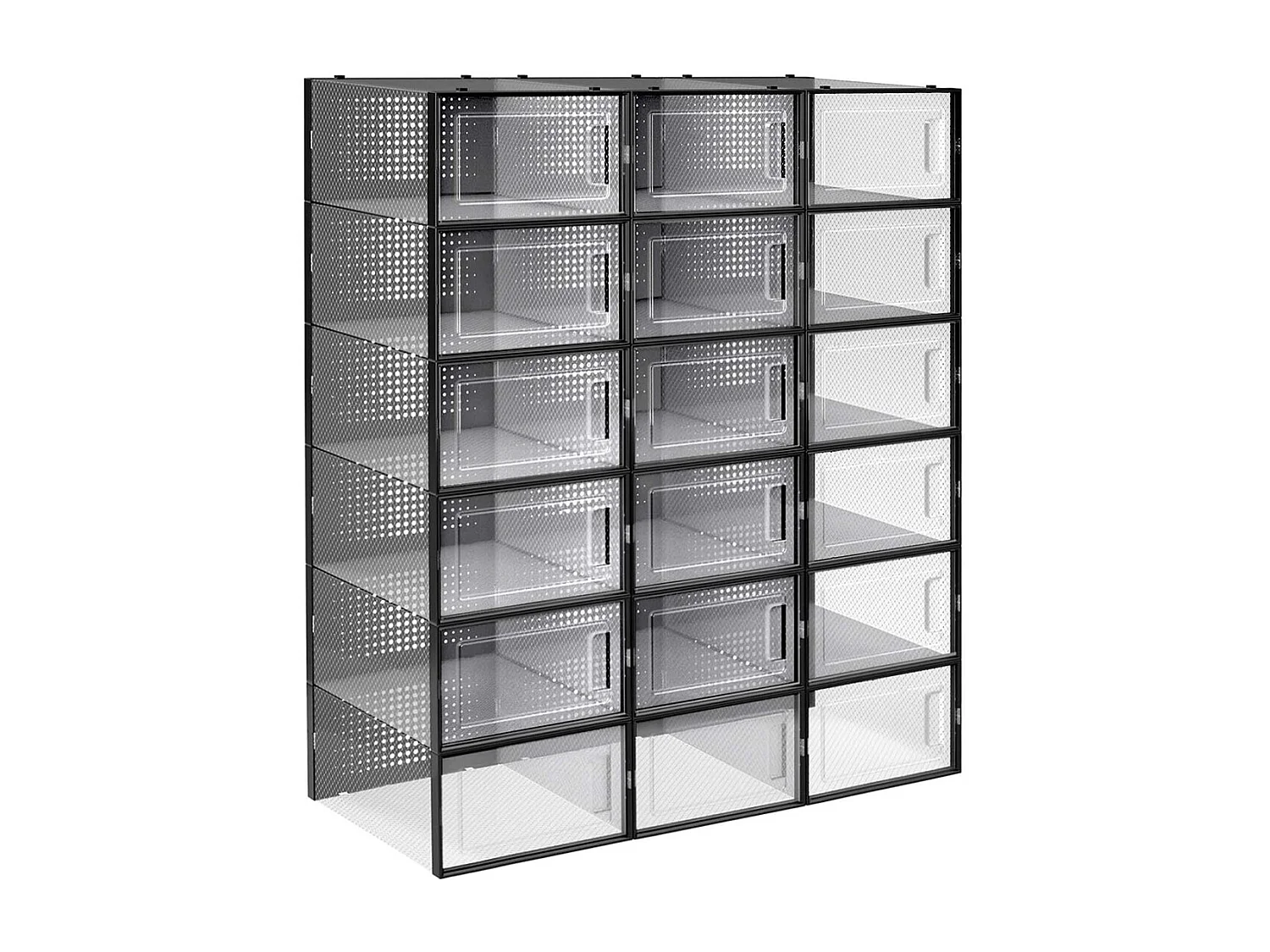 Plastik-Schuhbox 33,5x23,2x14,3 cm schwarz