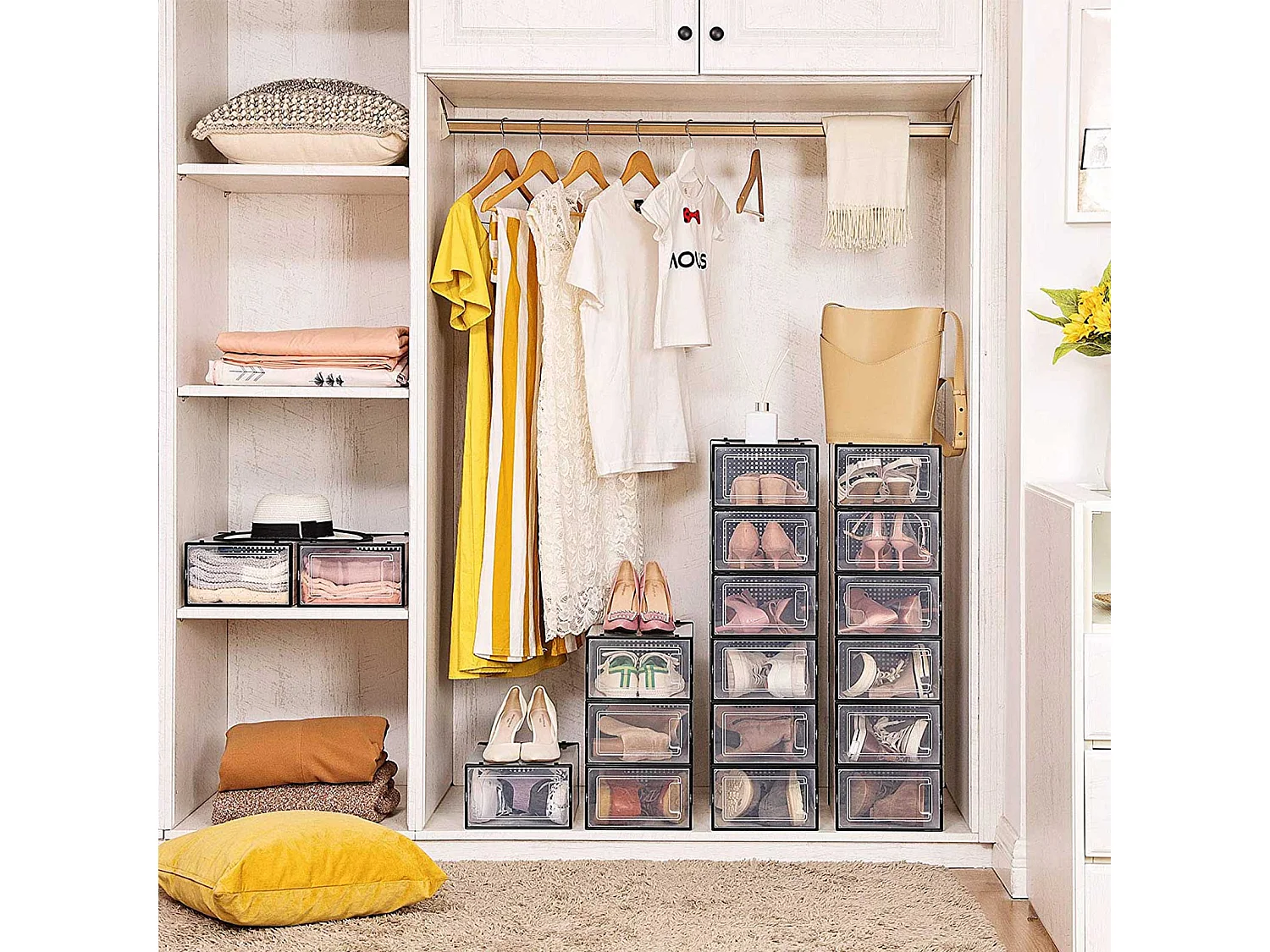 Plastik-Schuhbox 33,5x23,2x14,3 cm schwarz