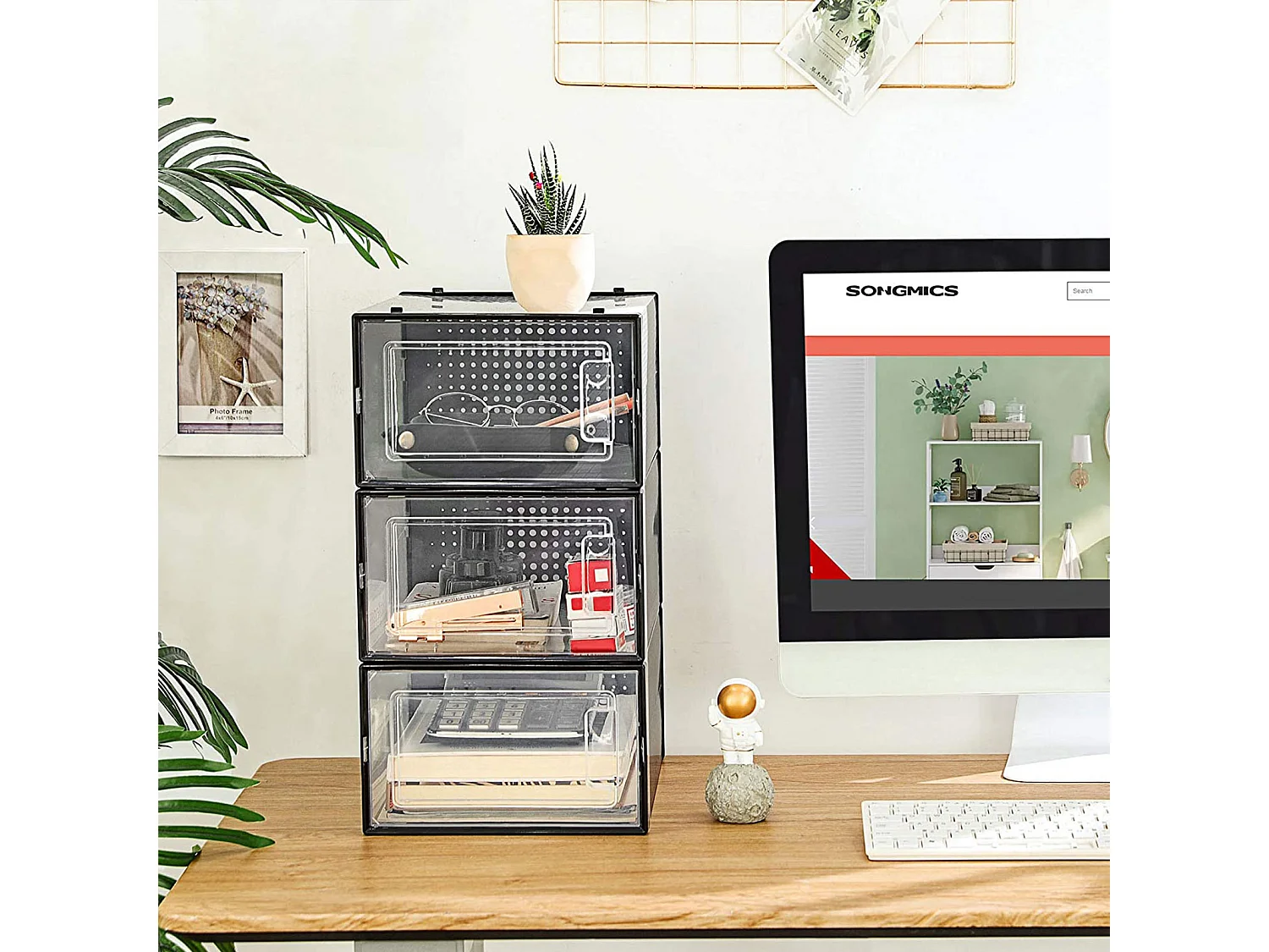 Plastik-Schuhbox 33,5x23,2x14,3 cm schwarz