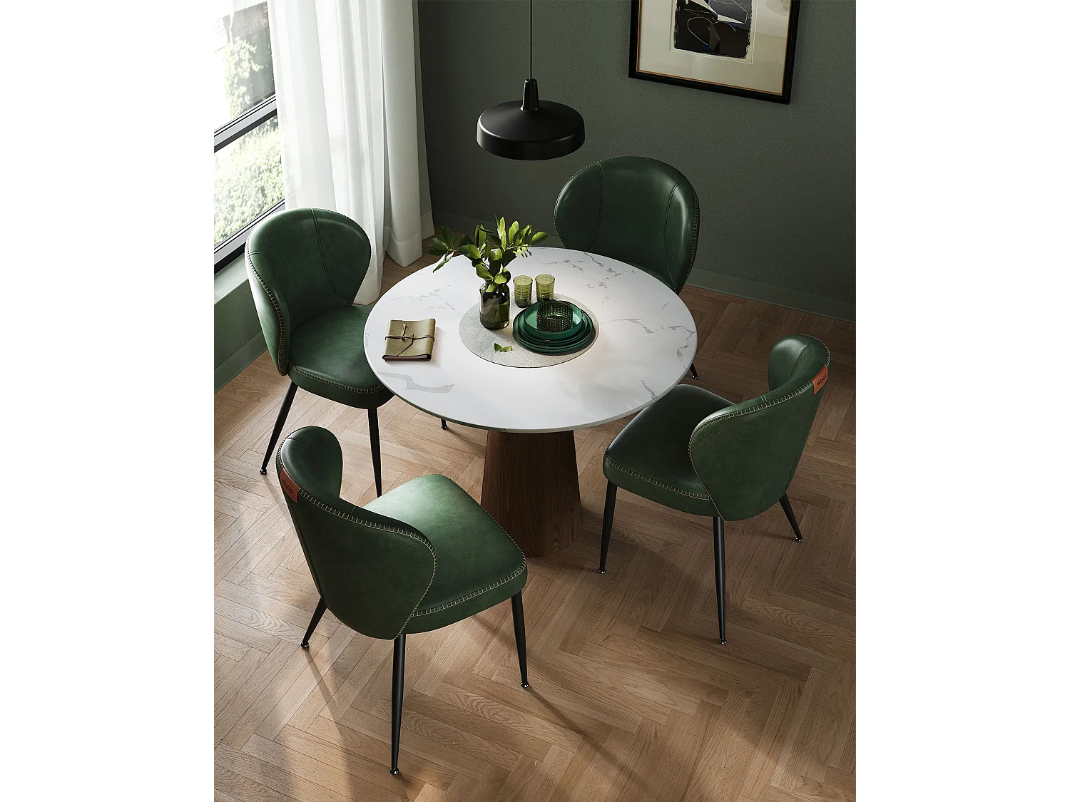 Esszimmerstuhl 52x55x79 cm grün Ekho