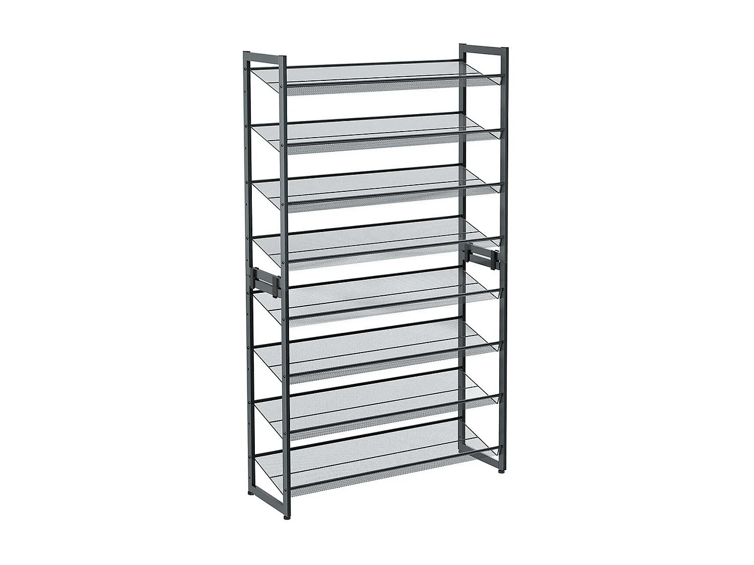 Schuhregal 92,3x30,5x163,4 cm Grau