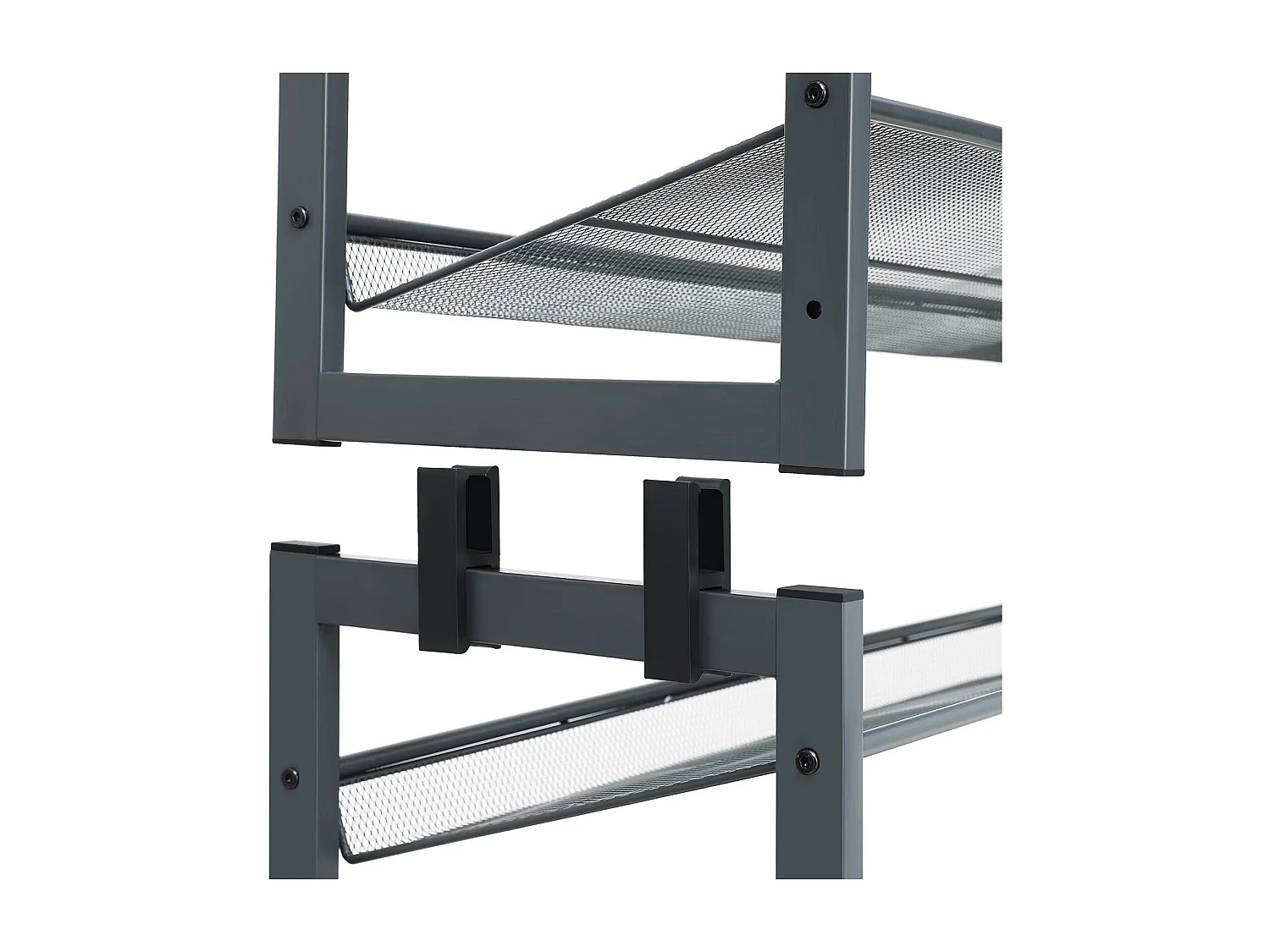 Schuhregal 92,3x30,5x163,4 cm Grau