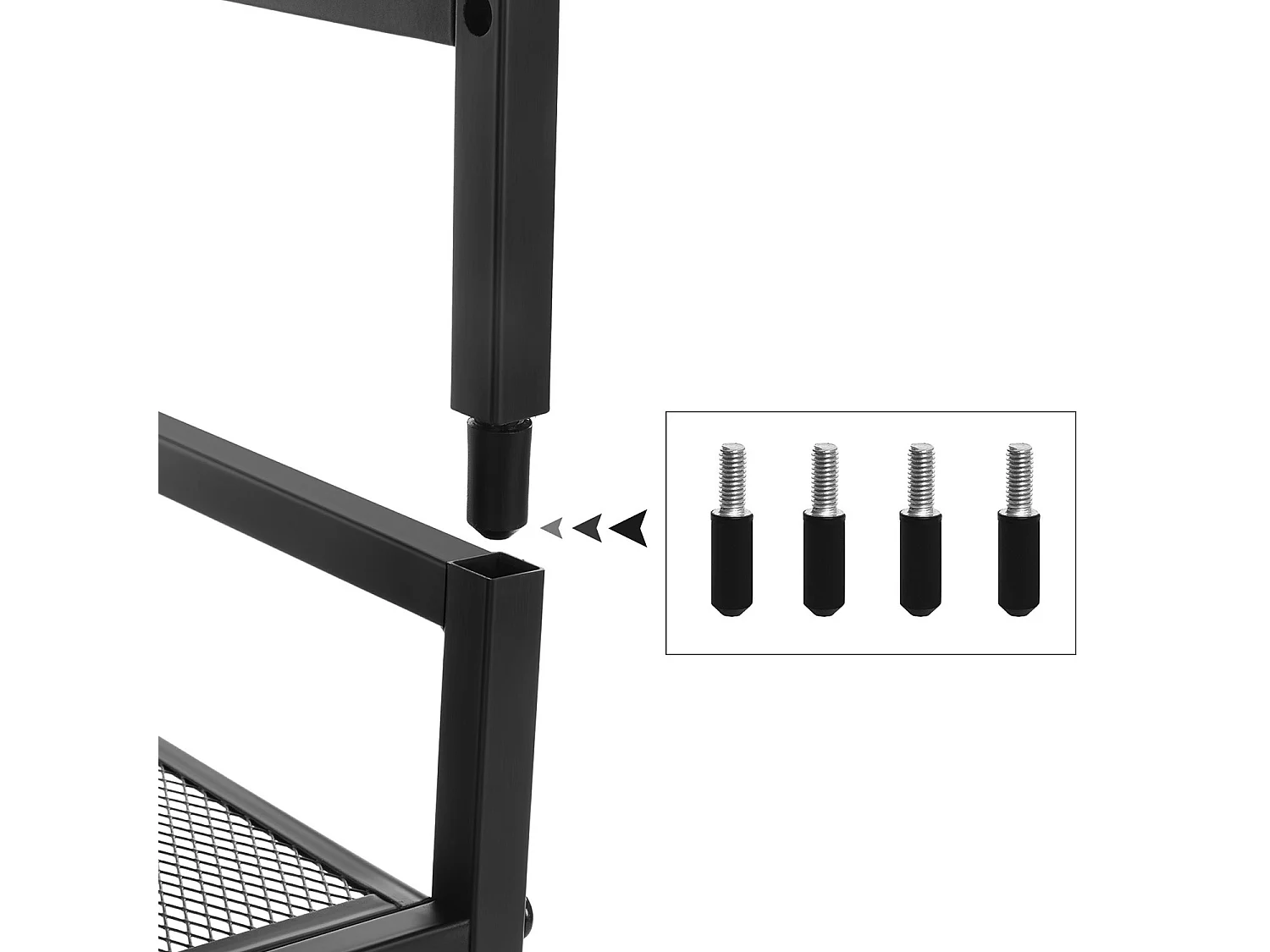 Schuhregal 68,5x28,5x53 cm schwarz