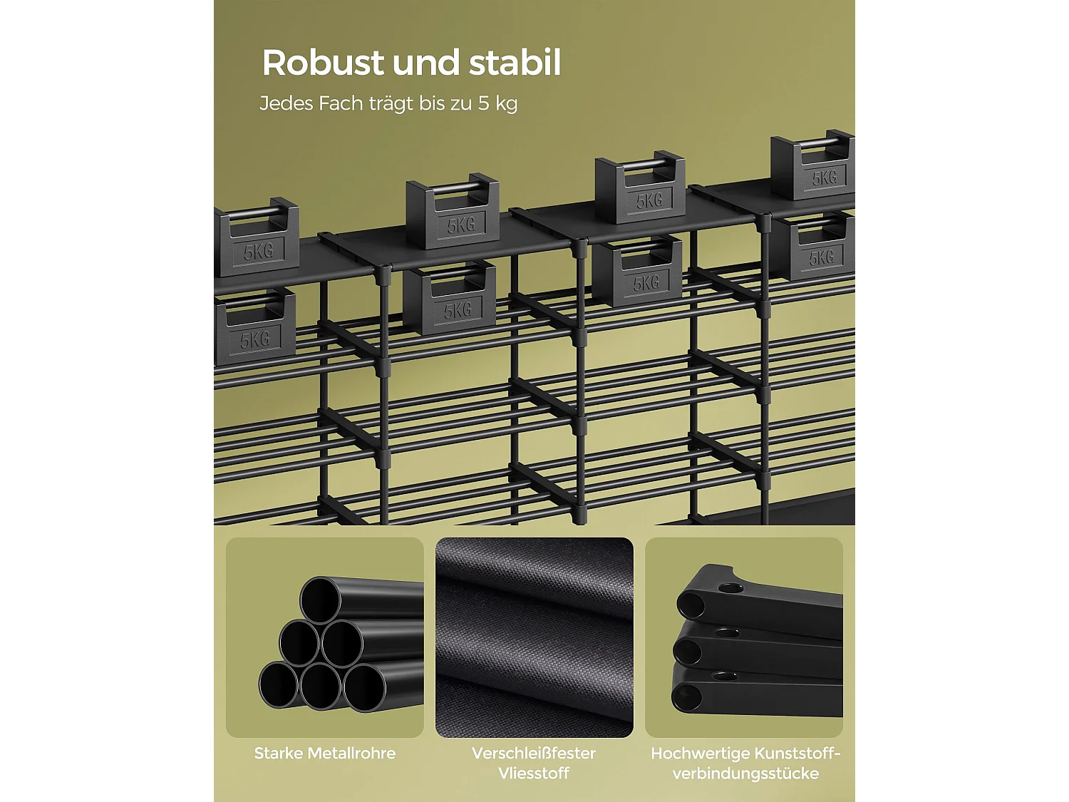 Étagère à chaussures 129x29,5x157,6 cm encre noire