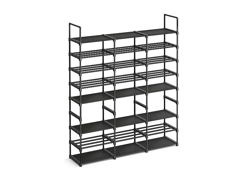 Étagère à chaussures 129x29,5x157,6 cm encre noire