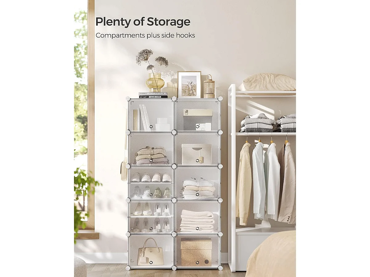 Étagère à chaussures 82x32x152 cm blanc