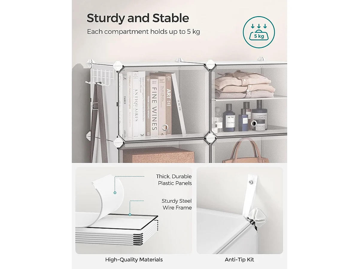 Étagère à chaussures 82x32x152 cm blanc