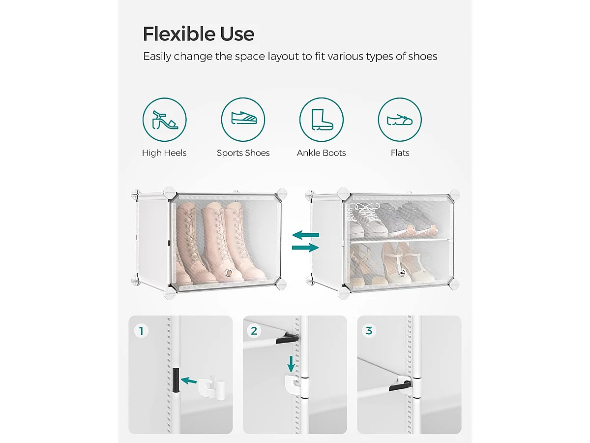 Étagère à chaussures 82x32x152 cm blanc