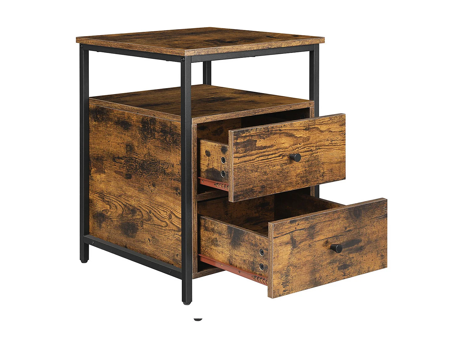 Table de chevet 45x45x60 cm noir