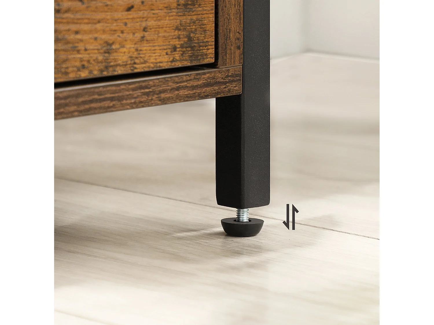 Table de chevet 45x45x60 cm noir