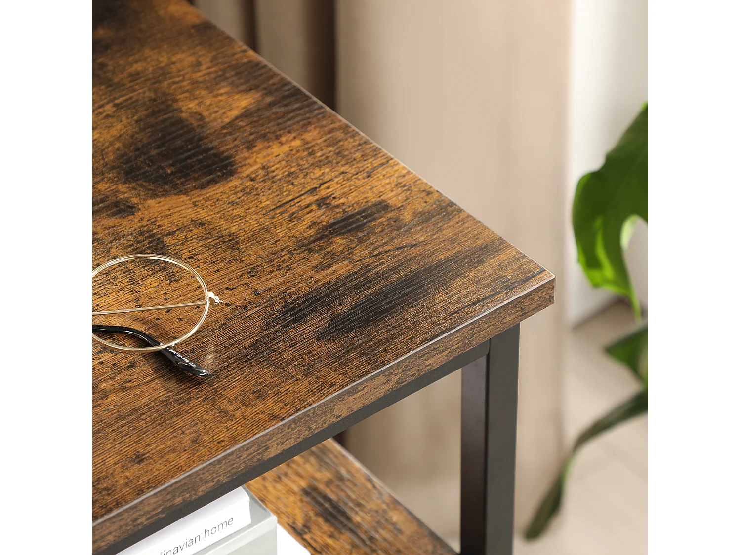 Table de chevet 45x45x60 cm noir