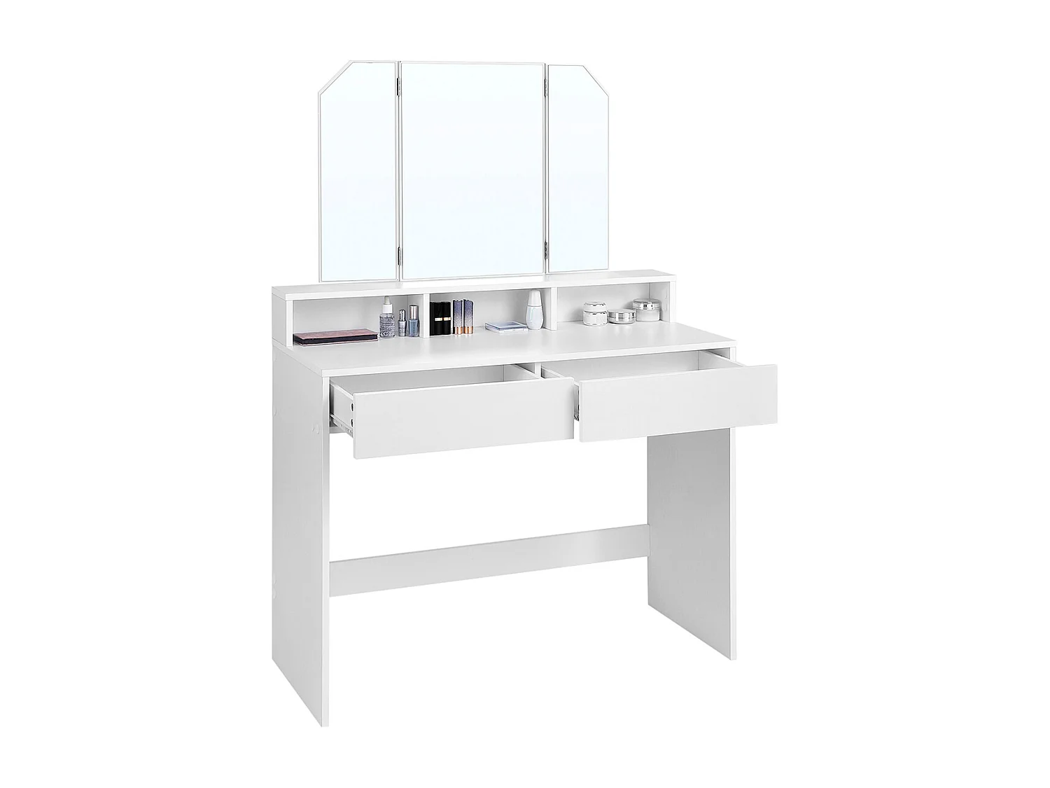 Coiffeuse 100x40x142 cm blanche