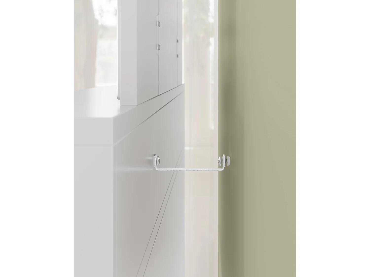 Coiffeuse 100x40x142 cm blanche