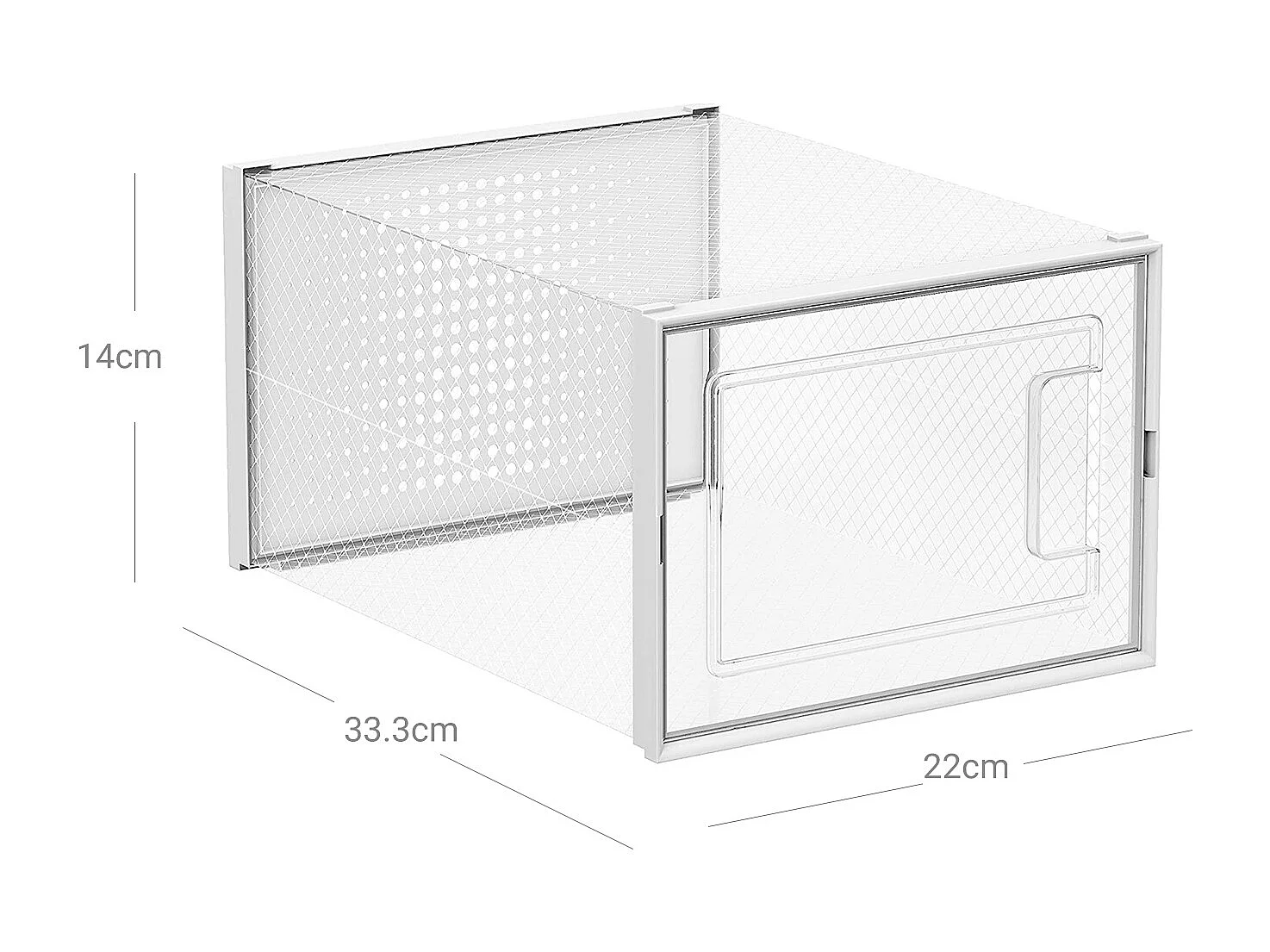 Schuhbox 33,3x23x14 cm weiß