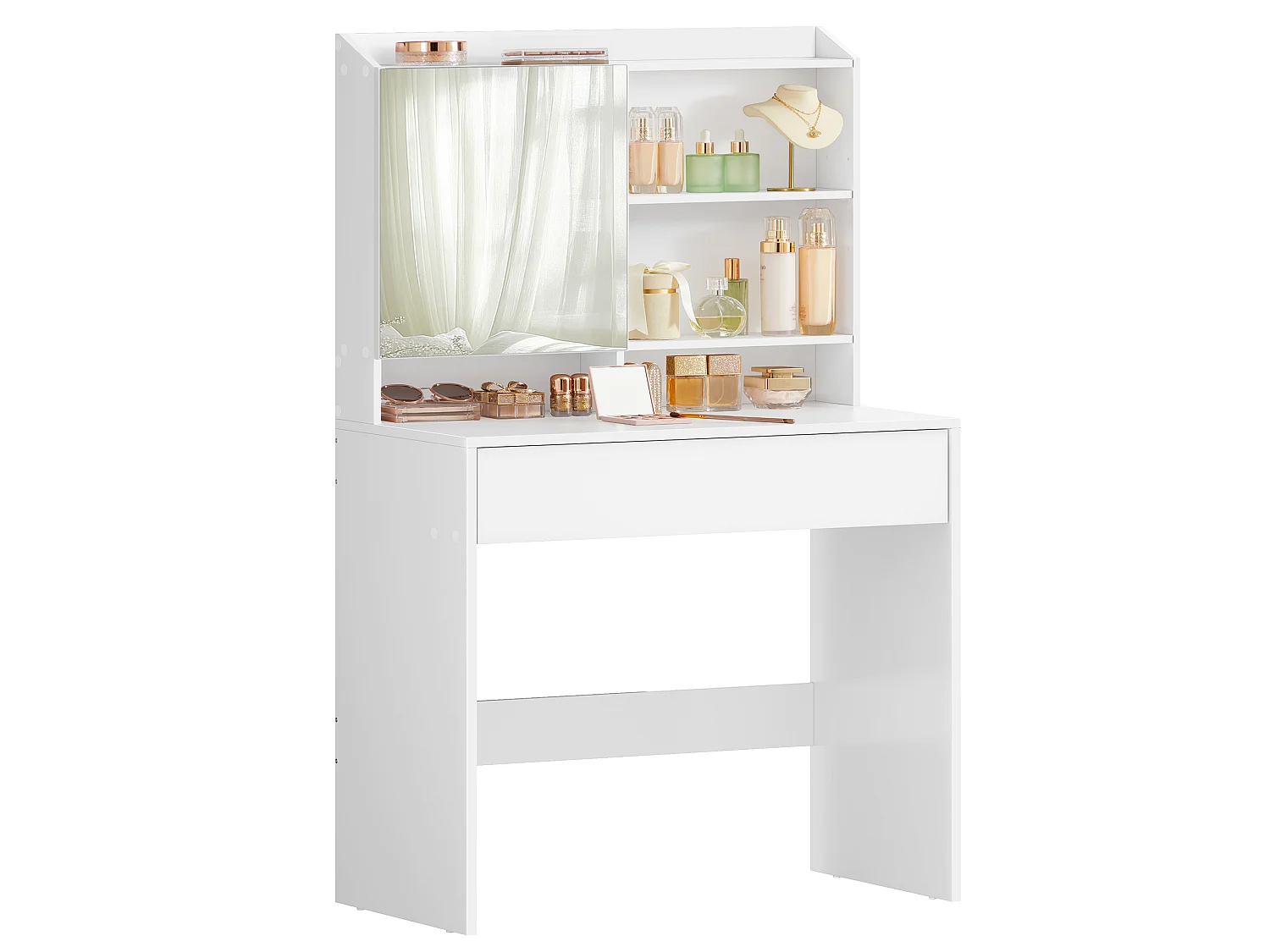 Dressing table 70x40x136 cm white Vanity Table