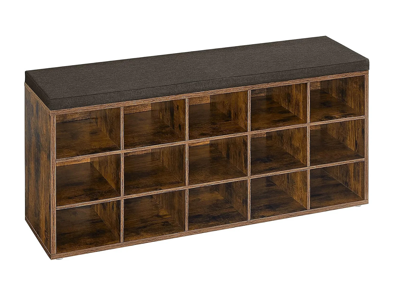 Banc à chaussures 30x105x48 cm marron