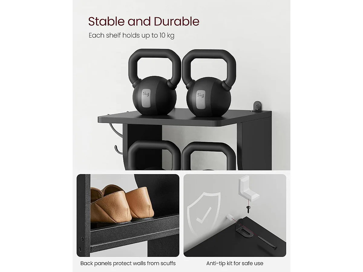 Regał na buty 26,4x30x110,4 cm czarny smukły regał na buty