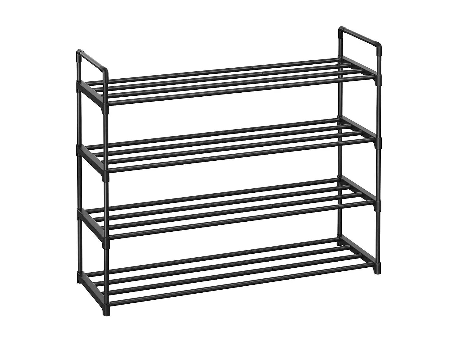 Schuhregal 92x30x74 cm Schwarz