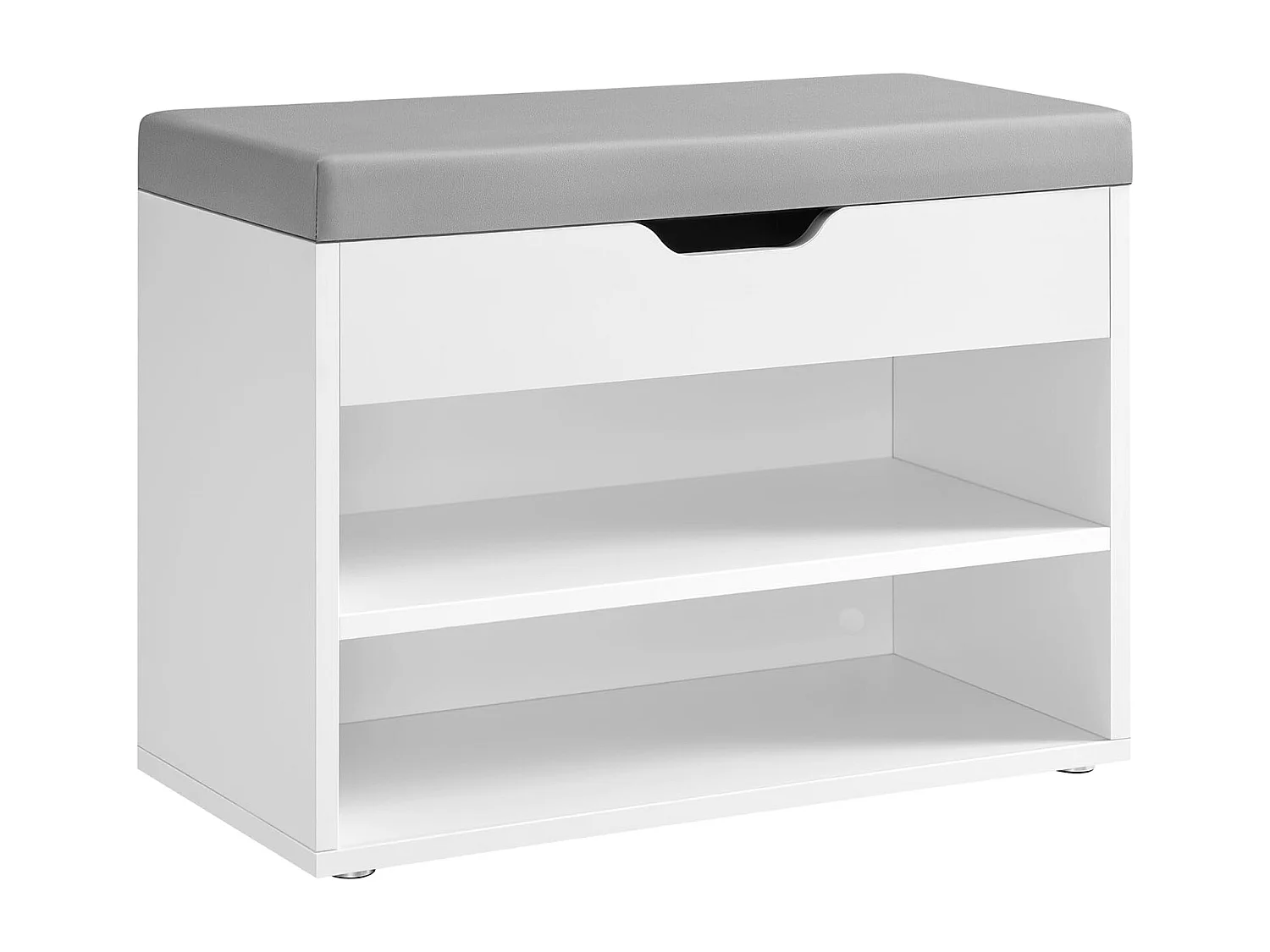 Banc à chaussures 30x60x44 cm blanc