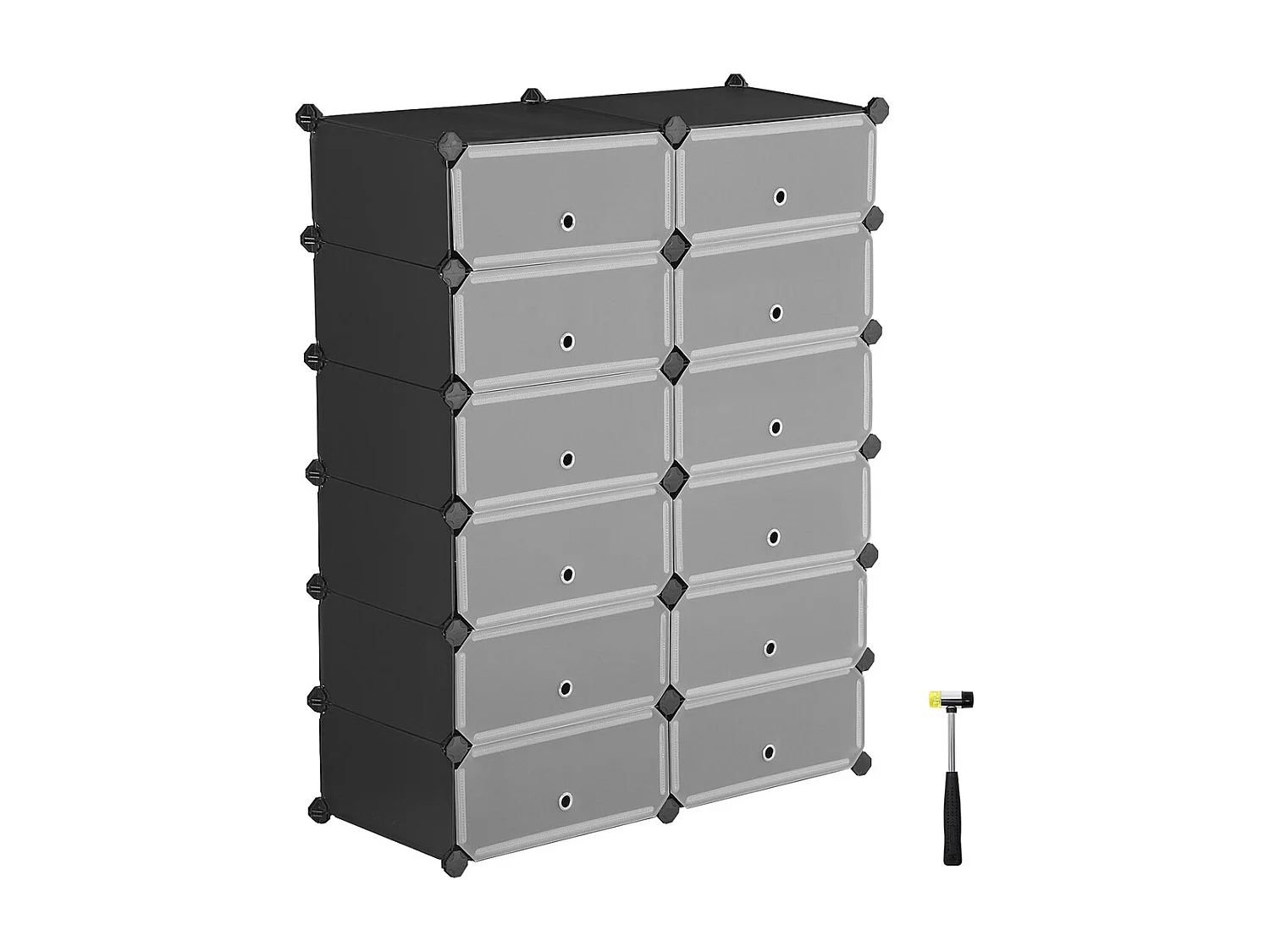 Schuhregal 83x31x105 cm schwarz