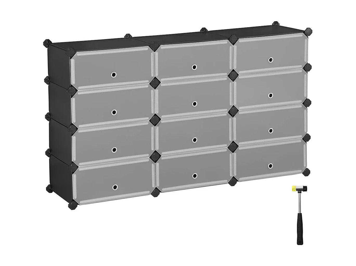 Schuhregal 83x31x105 cm schwarz