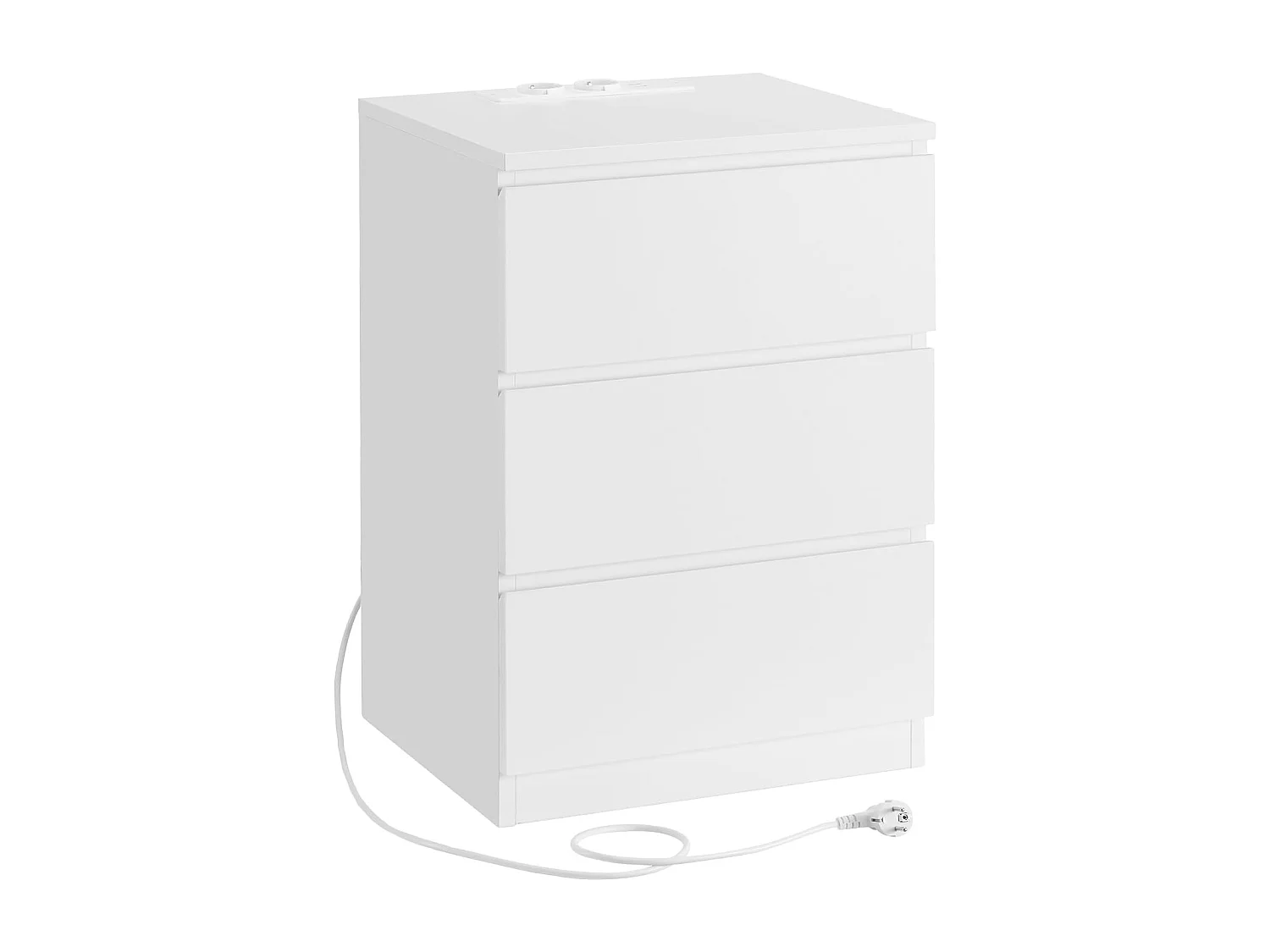 Stolik nocny 40x35x59 cm biały