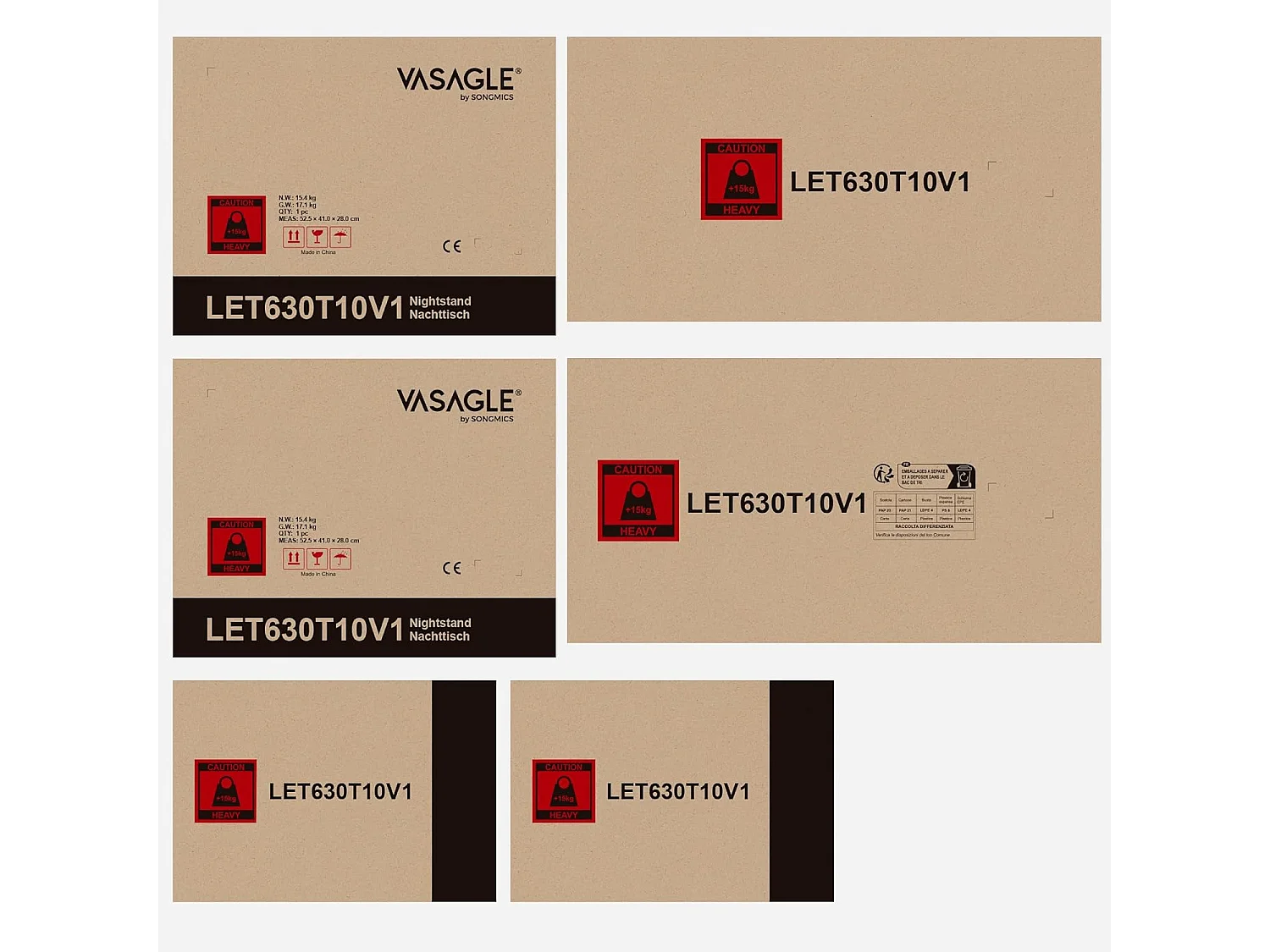 Nachttisch 35x40x55 cm weiß