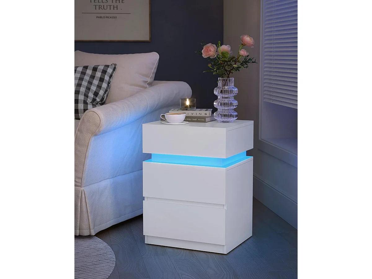 Nachttisch 35x40x55 cm weiß