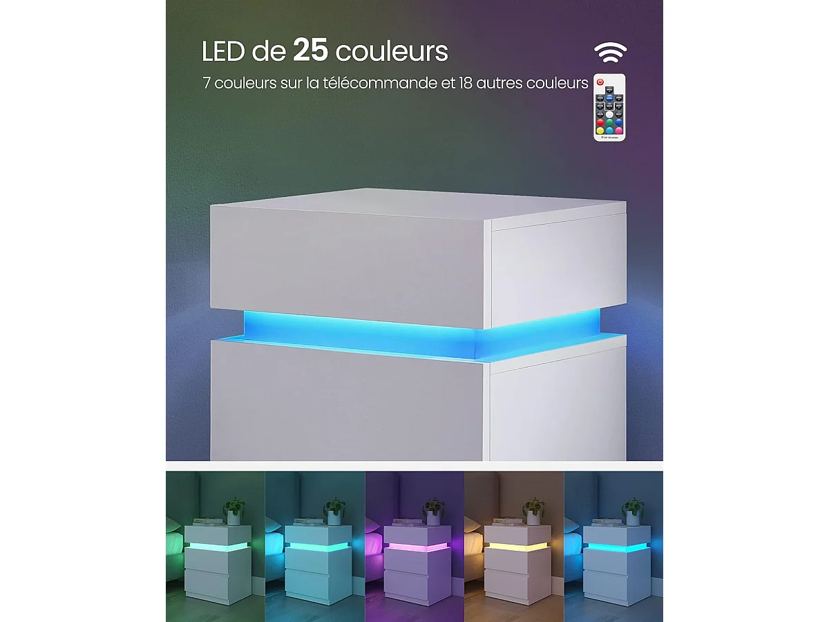 Nachttisch 35x40x55 cm weiß