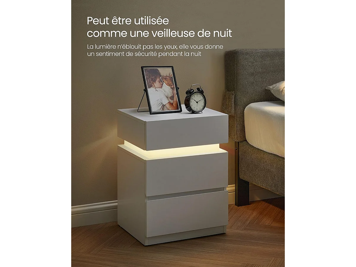 Nachttisch 35x40x55 cm weiß