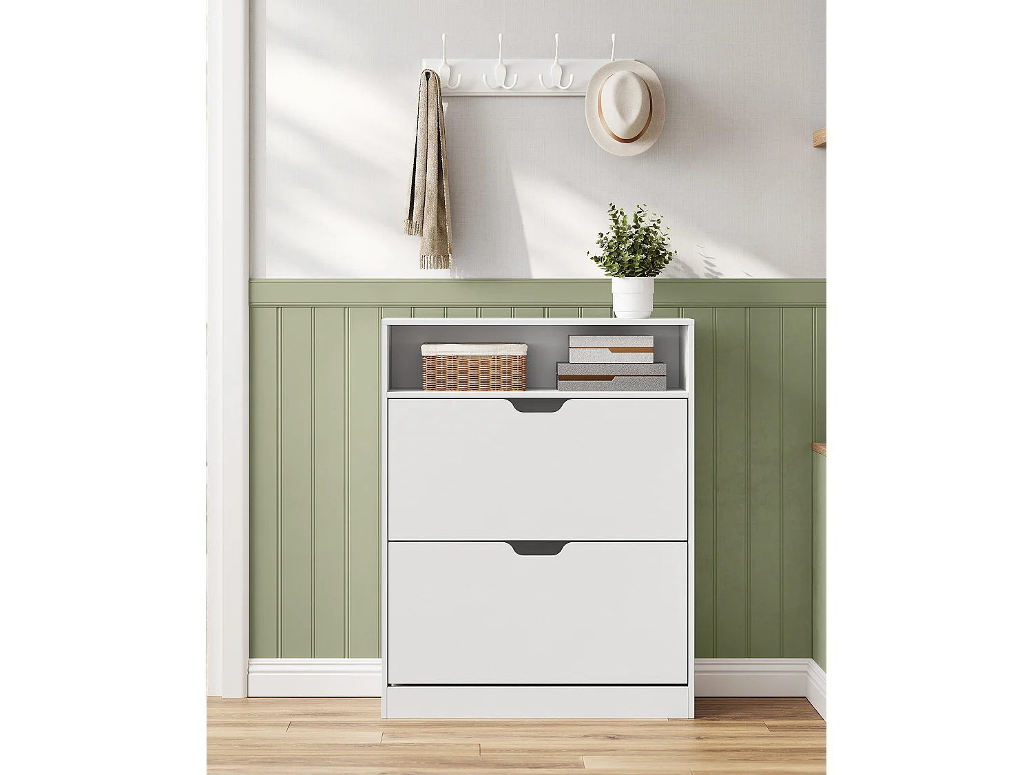 Schuhregal 24x80x102 cm weiß