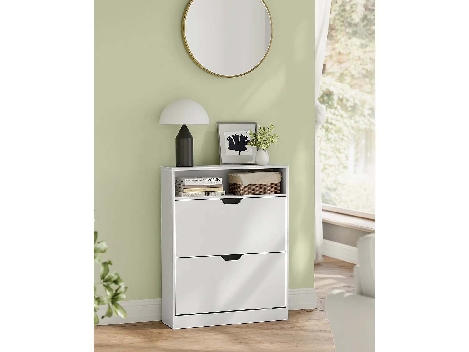 Schuhregal 24x80x102 cm weiß