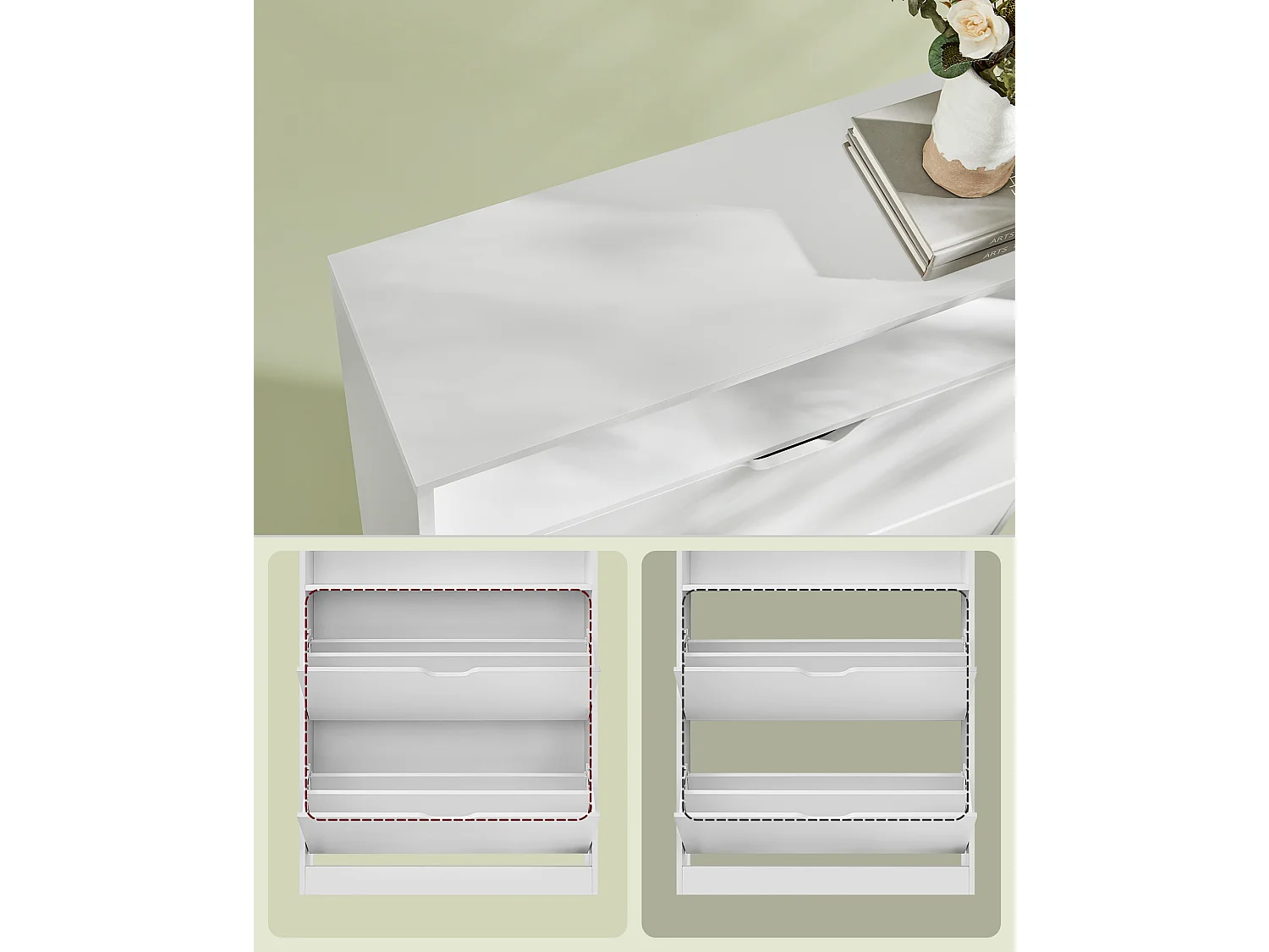 Schuhregal 24x80x102 cm weiß