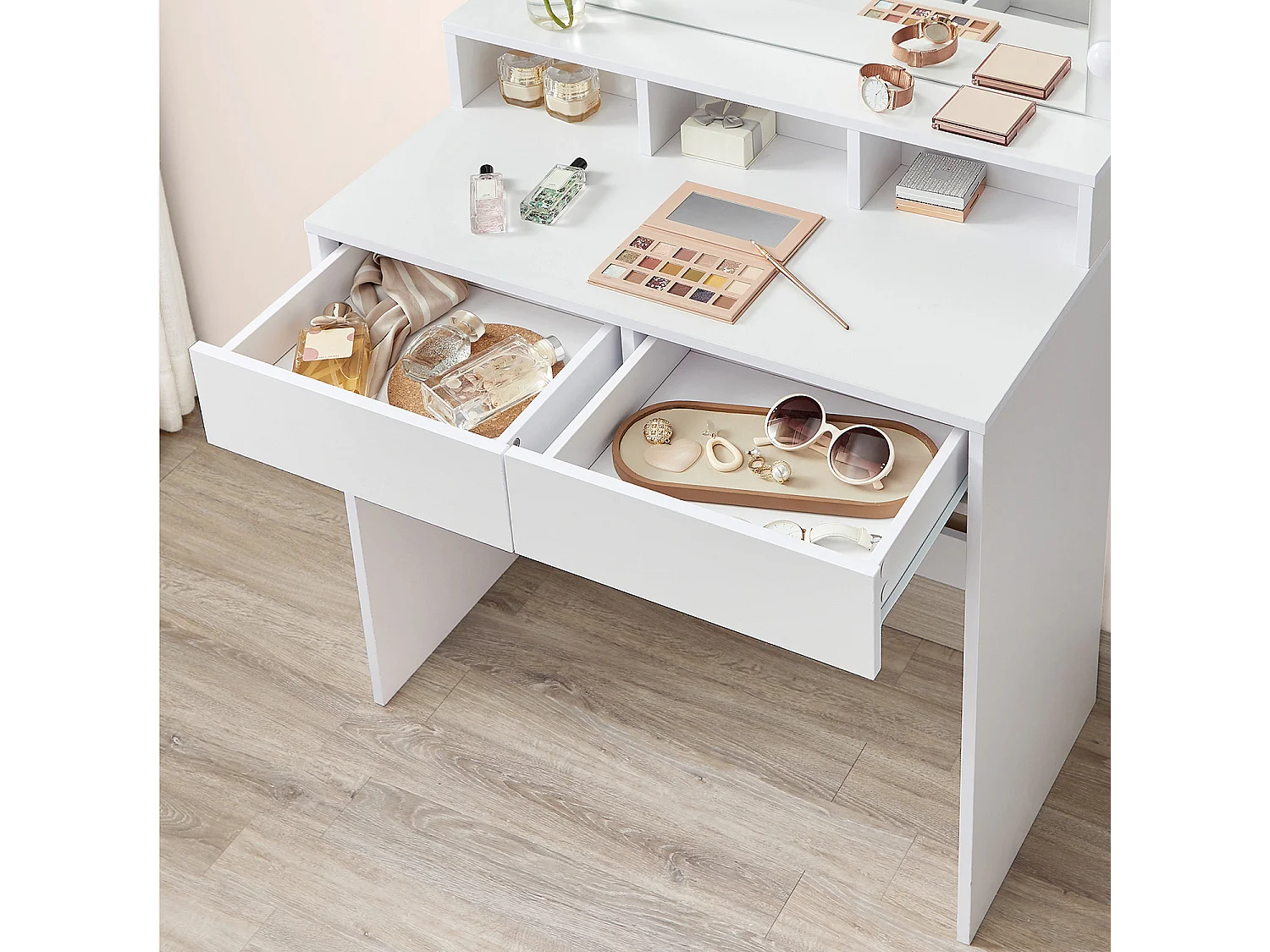 Frisiertisch 80x40x140 cm weiß RDT120T10