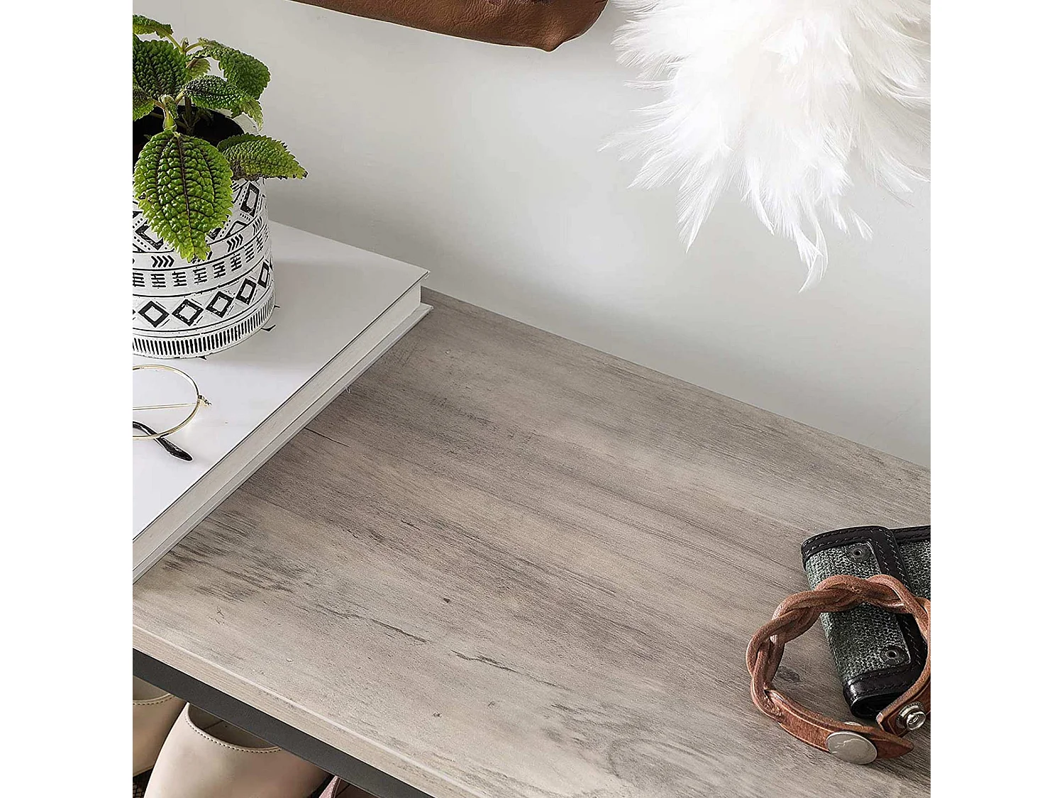 Étagère à chaussures 100x30x92,5 cm blanc noir Indestic