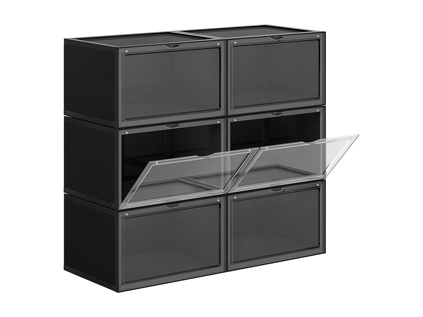 Plastic shoe box 36x28x22 cm black