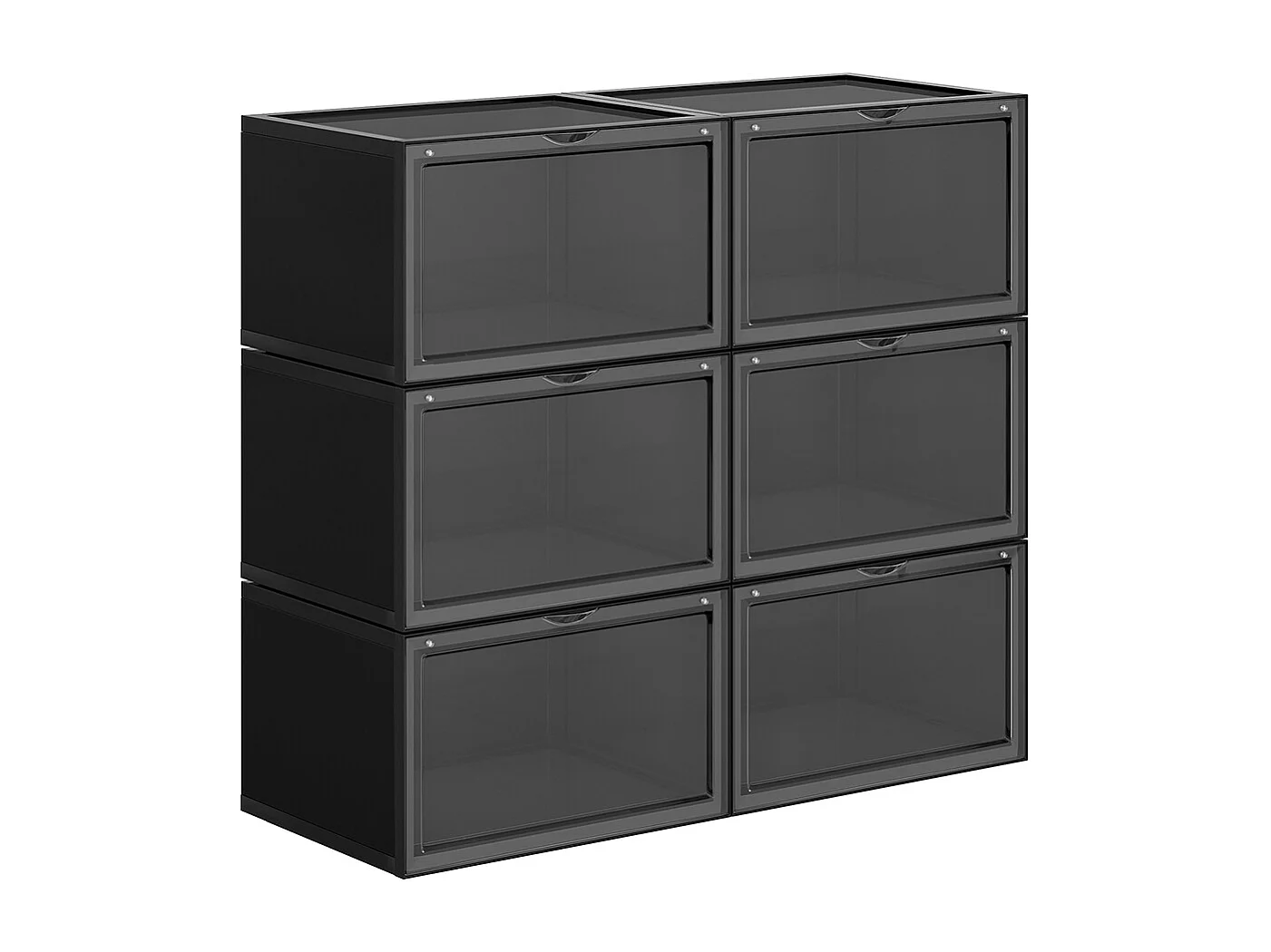 Plastic shoe box 36x28x22 cm black