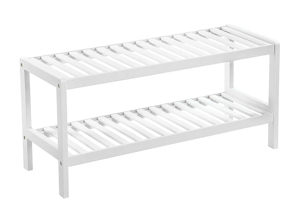 Étagère à chaussures 70x26x33 cm blanche