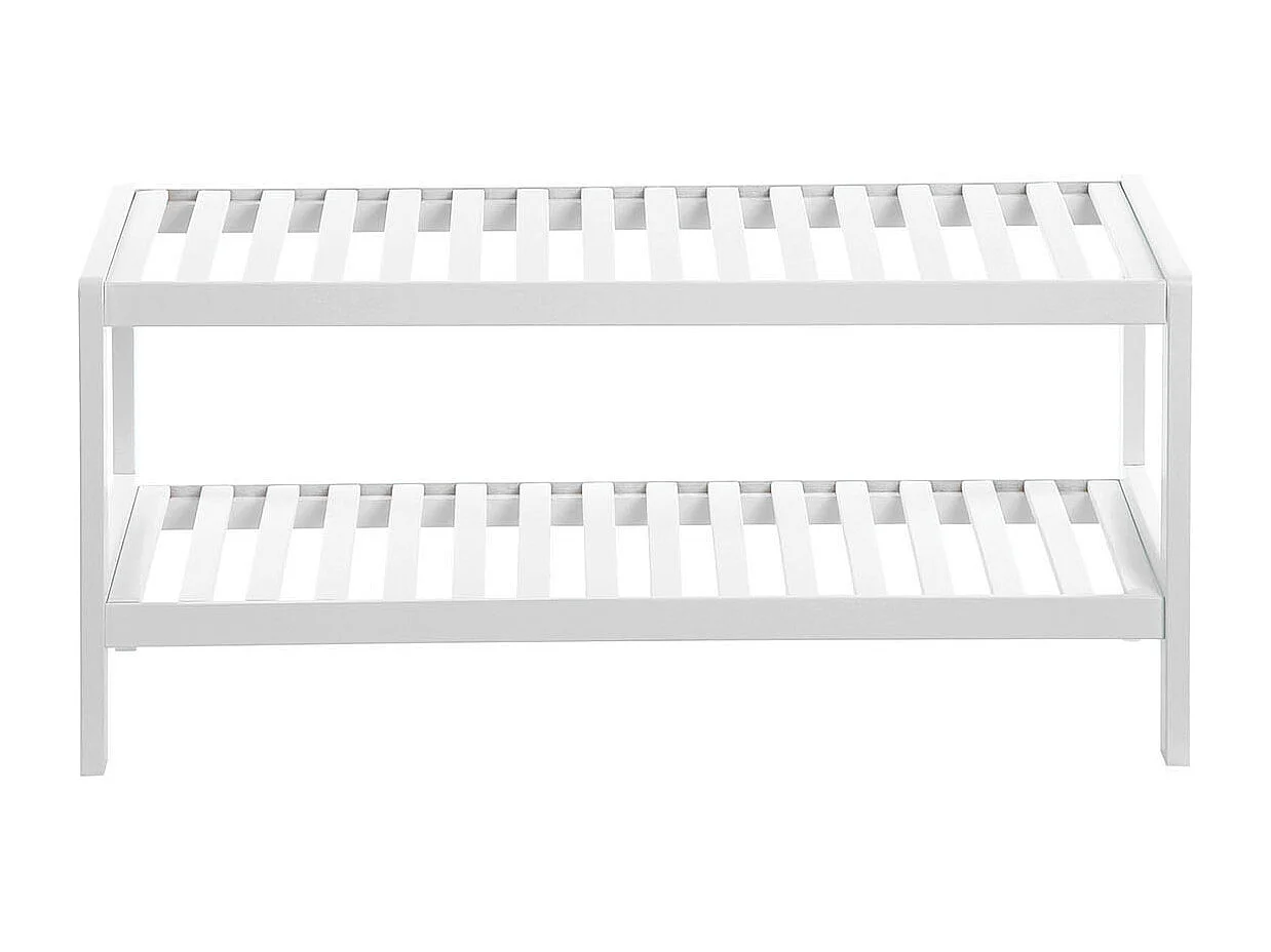 Étagère à chaussures 70x26x33 cm blanche