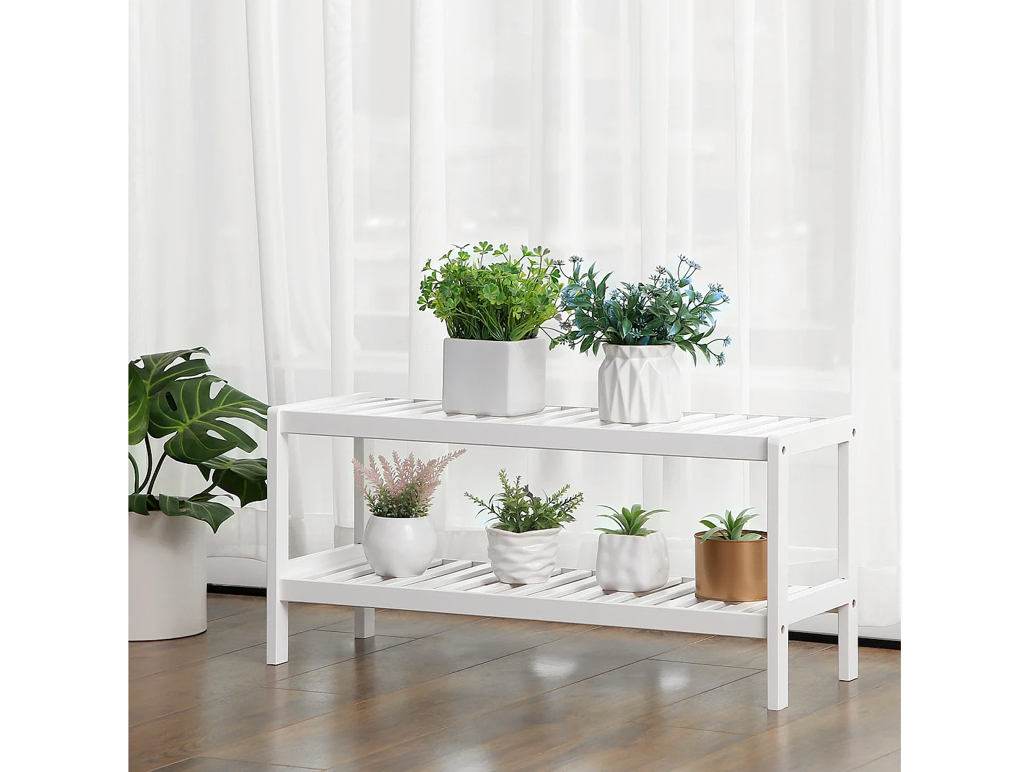 Schuhregal 70x26x33 cm weiß