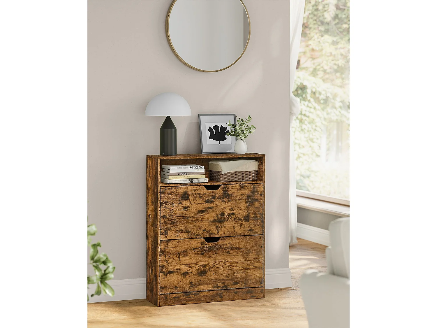 Schuhschrank 24x80x102 cm braun