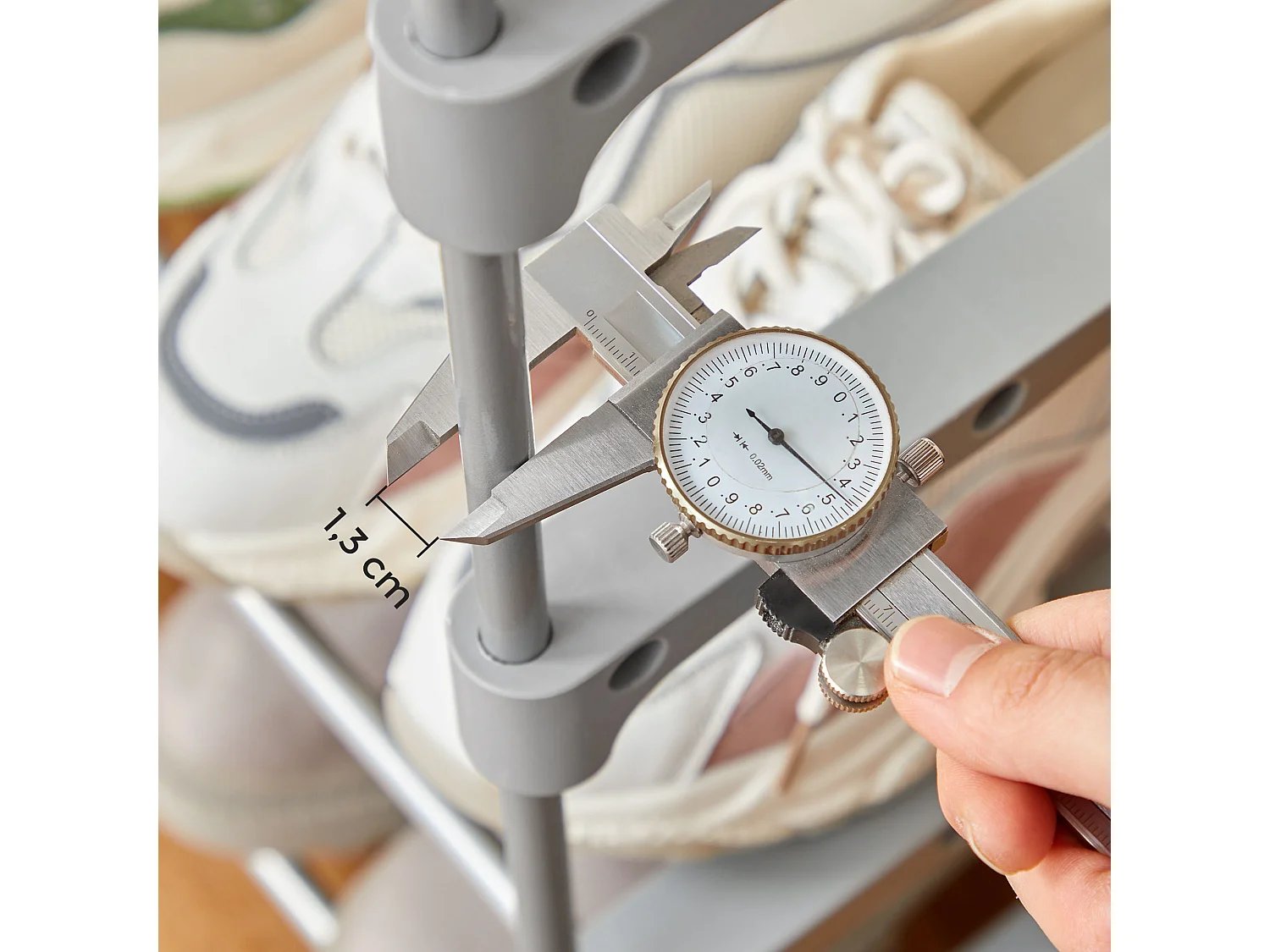 Étagère à chaussures 30x45x174 cm gris