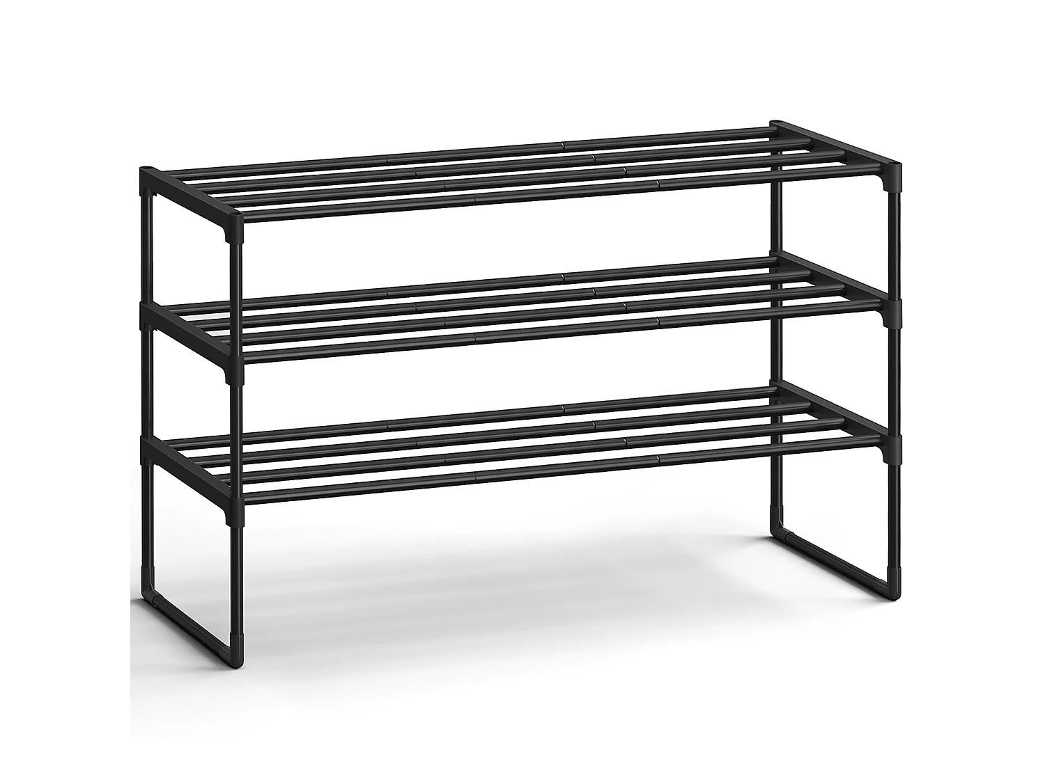 Regał na buty 92x30x55 cm czarny