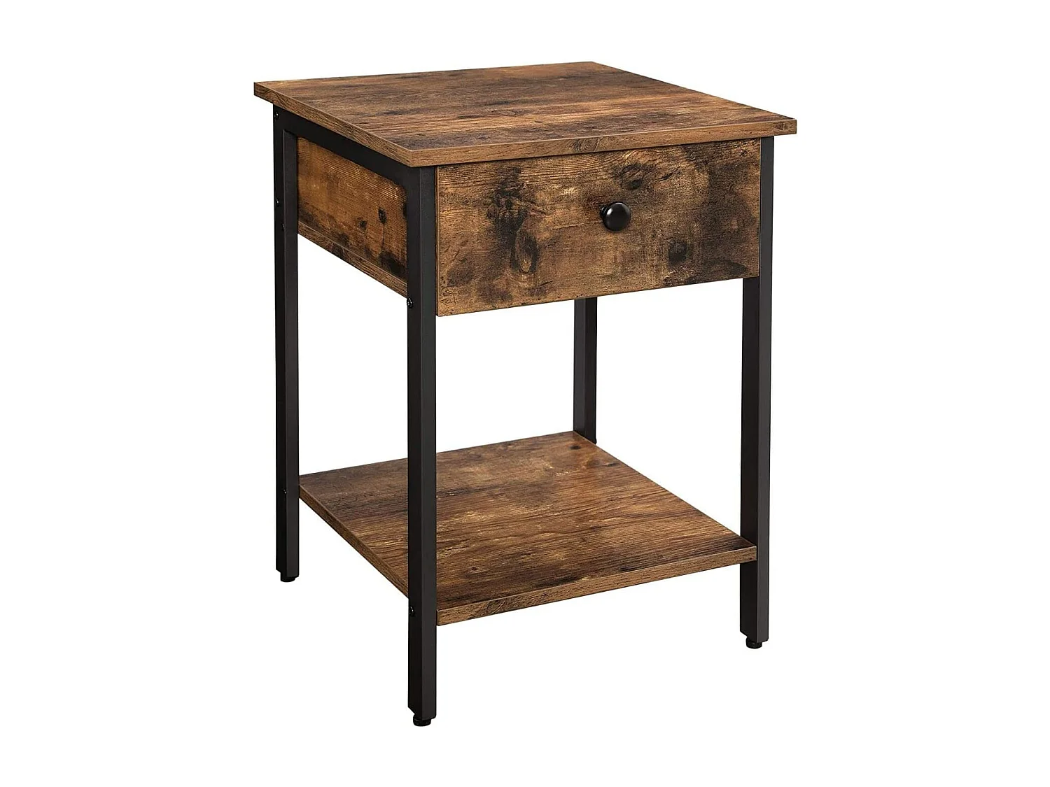 End Table 40x40x55 cm brown vasagle let55bx