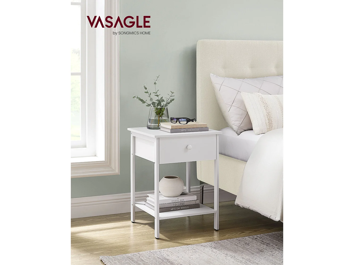 End table 40x40x55 cm white