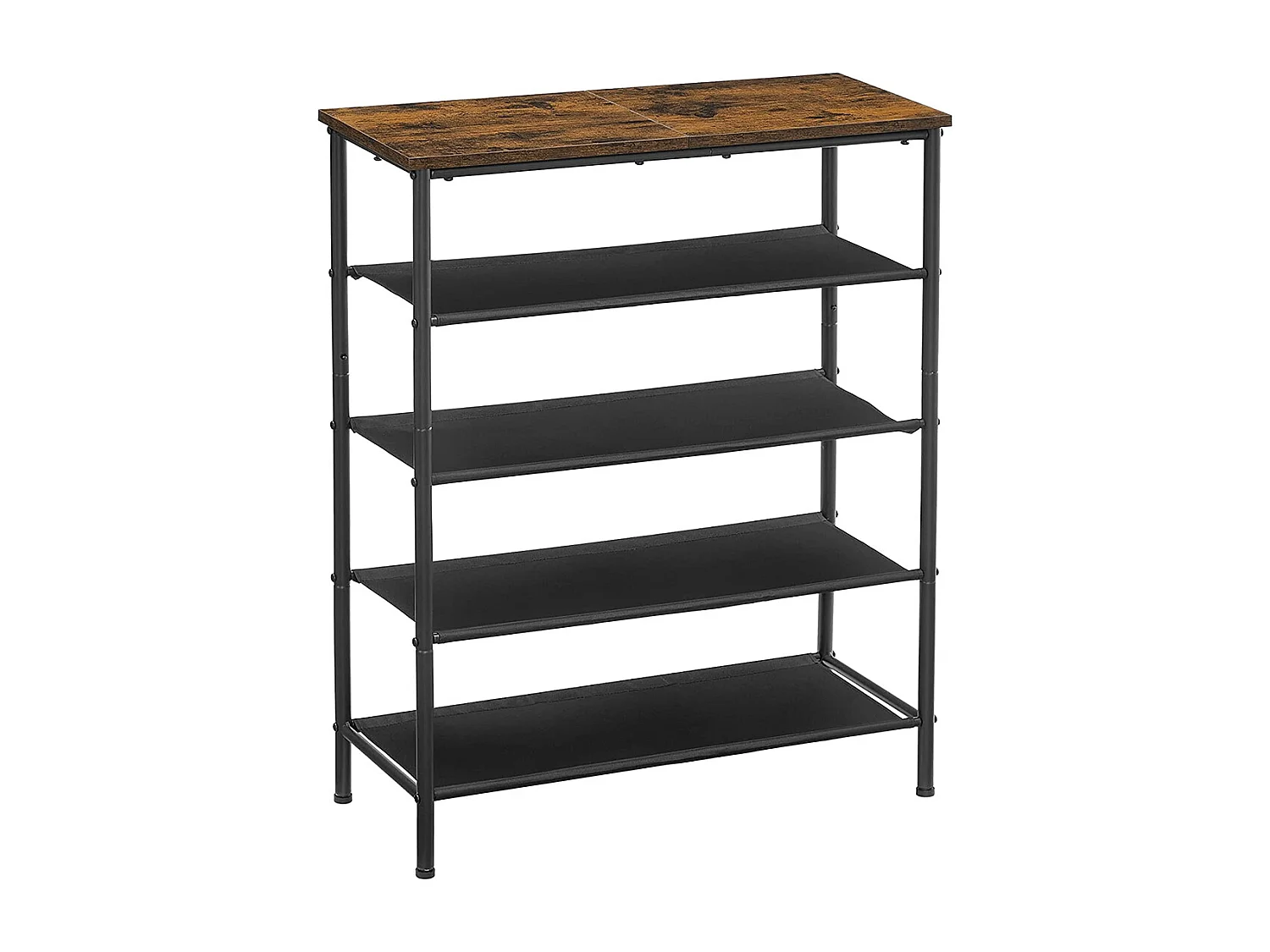 Schuhregal 75x30x91 cm schwarz Retro